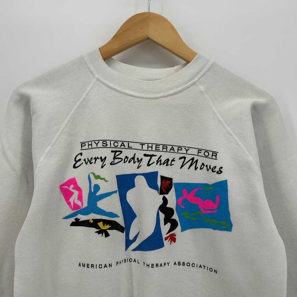 Vintage Hanes American Physical Therapy Association Sweatshirt White Medium
